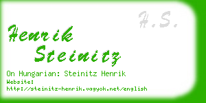 henrik steinitz business card